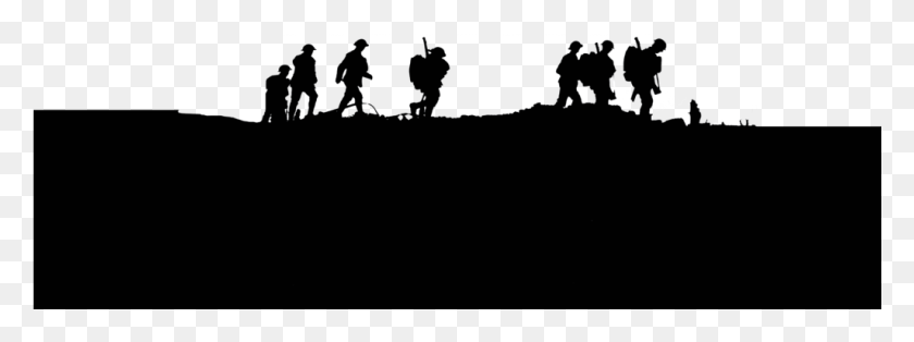 1025x334 A Day In The Life Of A Ww1 Soldier Silhouette, Outdoors, Nature HD PNG Download