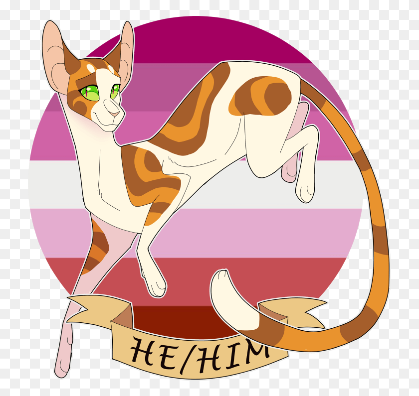 729x735 A Design For A Sticker For A Lil Headcanon Of Mine Headcanon Tumblr Lgbt Warrior Cats, Animal, Mammal, Pet HD PNG Download