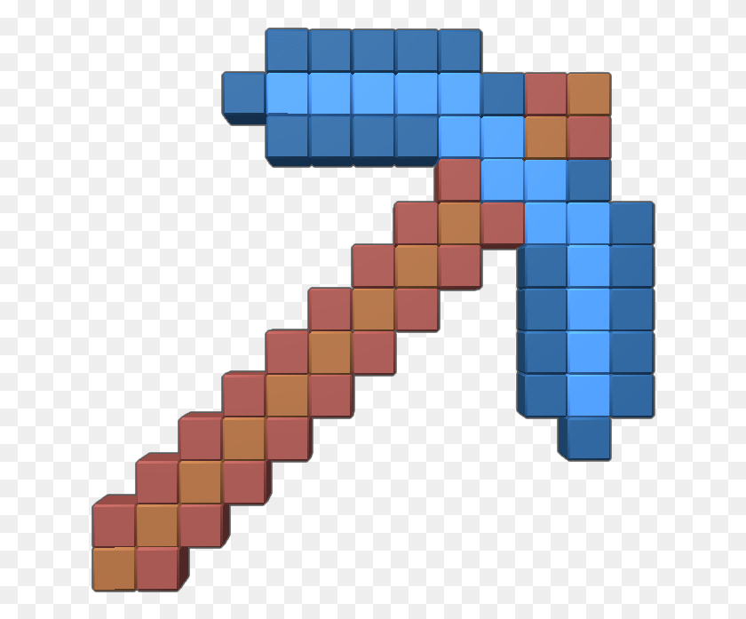636x637 A Diamond Pickaxe From Minecraft 68 Blocks And Colors Perler Beads Minecraft Diamond Pickaxe, Word, Text, Number HD PNG Download