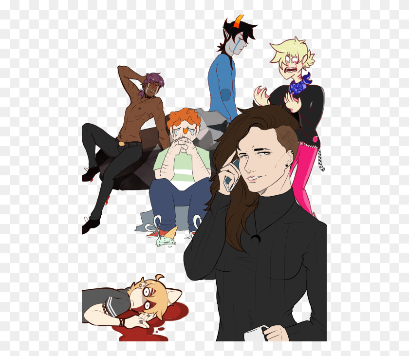503x671 Descargar Png A Draw You39Re Squad Meme Collab With My Great Friends De Dibujos Animados, Persona, Humano, Comics Hd Png