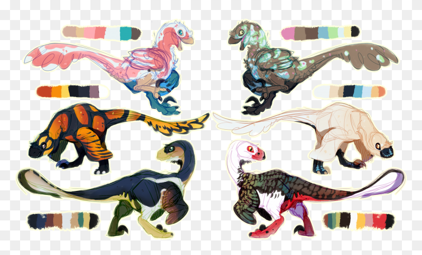 3328x1919 A Fantasy Raptor Adopts Illustration, Animal, Dinosaur, Reptile HD PNG Download