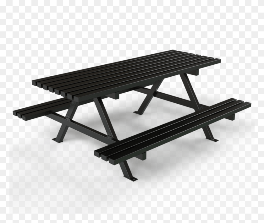 922x769 A Frame Picnic Table Black Picnic Table, Furniture, Table, Tabletop HD PNG Download