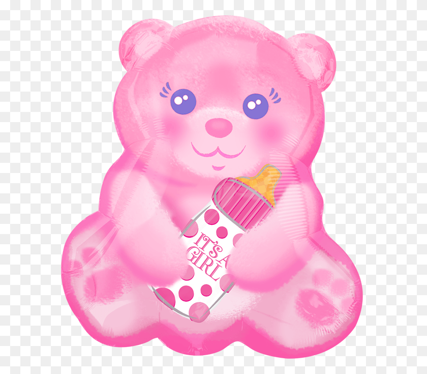 600x675 A Girl Bear Foil Balloon, Graphics, Toy HD PNG Download