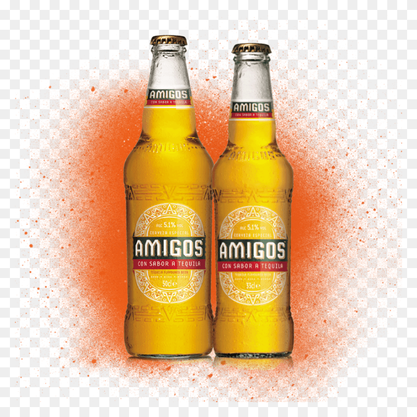 853x853 A Golden Easy Drinking Beer With A Punch Of Tequila Amigos Tequila Flavoured Beer, Alcohol, Beverage, Drink HD PNG Download