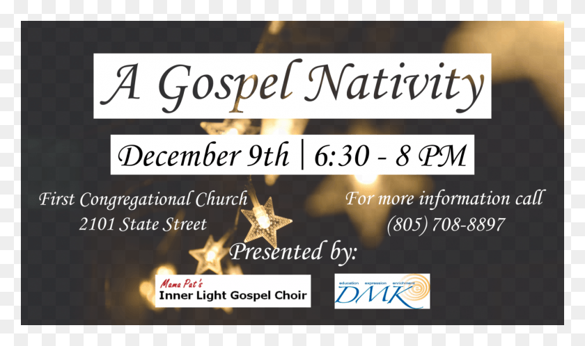 1360x765 A Gospel Nativity Presented By Inner Light Community Monotype Corsiva, Text, Symbol, Star Symbol HD PNG Download
