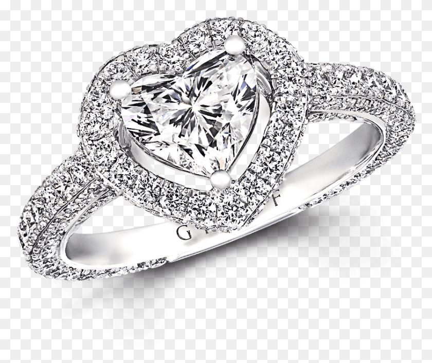 835x692 A Graff Heart Shape Diamond Constellation Engagement Pre Engagement Ring, Accessories, Accessory, Jewelry HD PNG Download