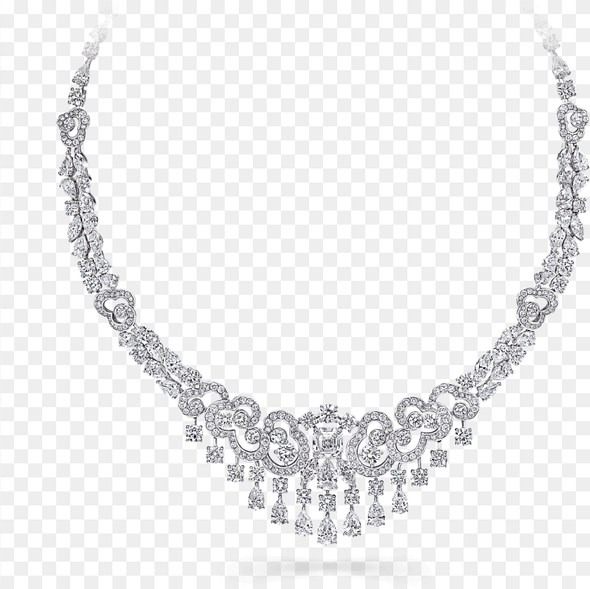 A Graff Nuage Diamond Necklace Graff Diamond Chain Necklace, Accessories, Gemstone, Jewelry PNG