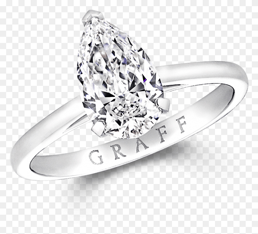 820x740 A Graff Pear Shape Diamond Paragon Engagement Ring Engagement Ring, Ring, Jewelry, Accessories HD PNG Download