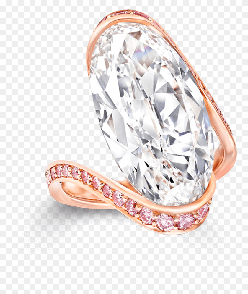 839x1005 A Graff Rare Pink And Oval Shape White Diamond Ring Engagement Ring, Diamond, Gemstone, Jewelry HD PNG Download