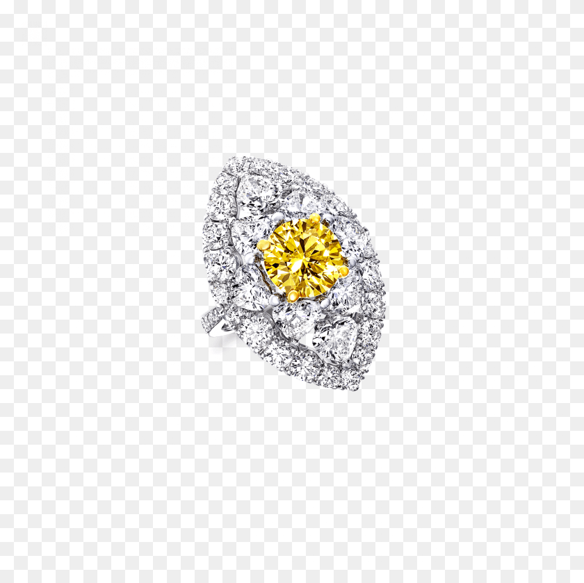 1992x1991 A Graff Ring Featuring A Fancy Vivid Yellow Round Diamond Yellow Diamond Jewelry Graff, Accessories, Accessory, Gemstone HD PNG Download