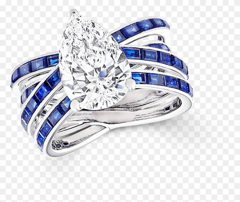 769x646 A Graff Sapphire And Diamond Ring Featuring A Engagement Ring, Gemstone, Jewelry, Accessories HD PNG Download