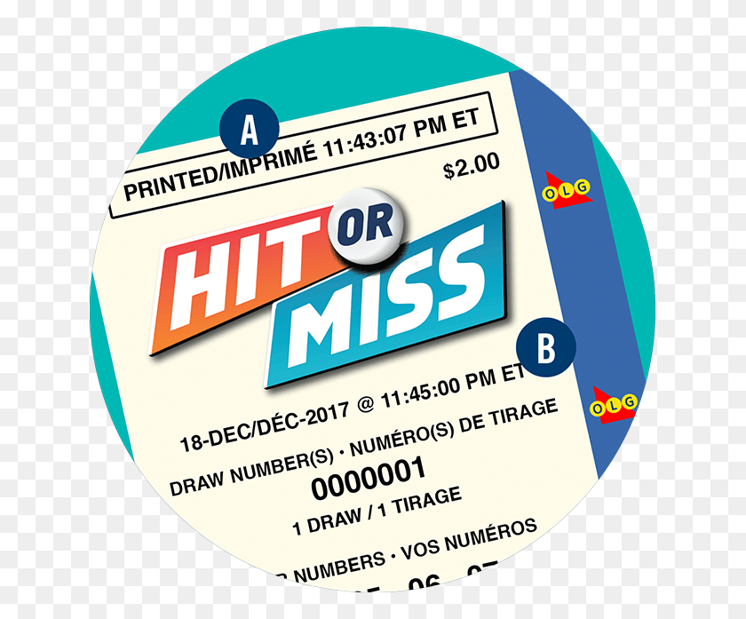 637x637 A Hit Or Miss Ticket Is Shown With The Letters A And Label, Poster, Advertisement, Text HD PNG Download