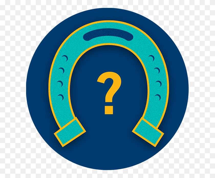 637x637 A Horseshoe With A Question Mark Below It Circle, Text, Number, Symbol HD PNG Download
