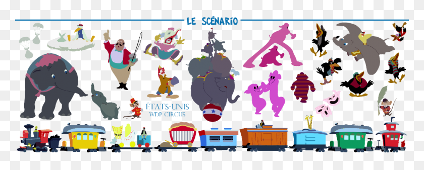 1055x377 Descargar Png A La Fin De L39Hiver Alors Que Le Wdp Circus S39Apprte Personnage Disney Dumbo, Poster, Publicidad, Texto Hd Png