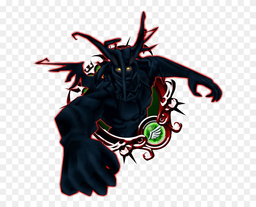 631x620 A Large Monster That Appeared With A Horde Of Shadows Stained Glass 6 Khux, Statue, Sculpture HD PNG Download
