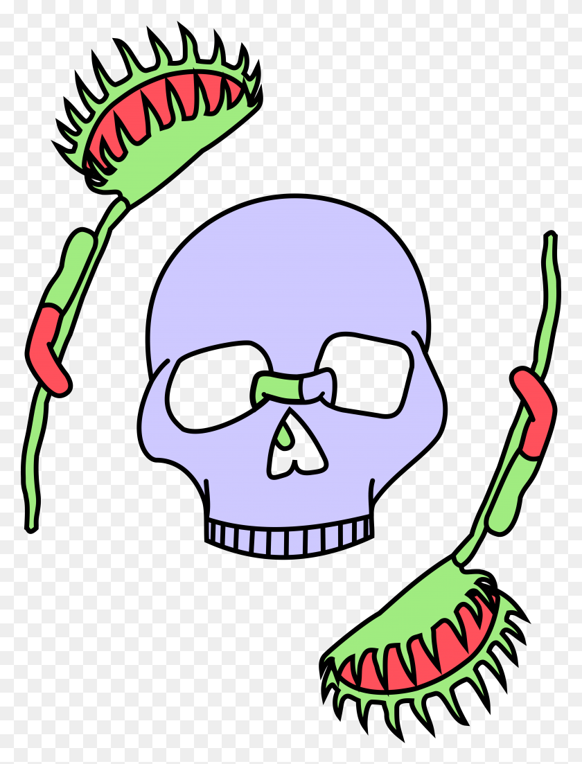 4776x6388 A Lavendar Skull Framed By Two Venus Fly Traps All, Sunglasses, Accessories, Accessory HD PNG Download