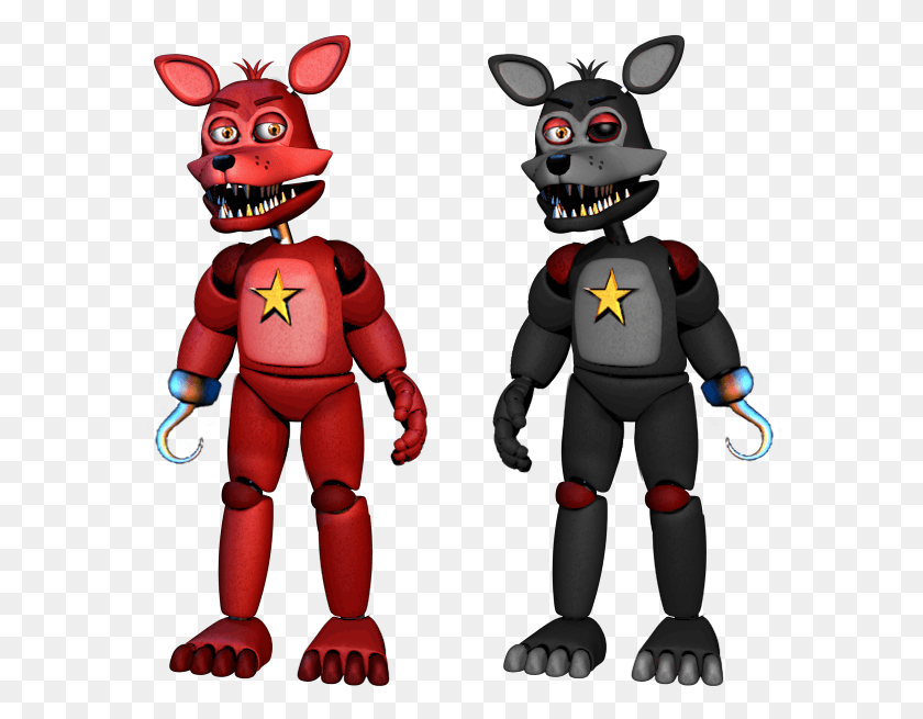 591x595 A Lefty Version Of Rockstar Foxy And Rockstar Foxy Fnaf 6 Rockstar Foxy, Robot, Toy HD PNG Download
