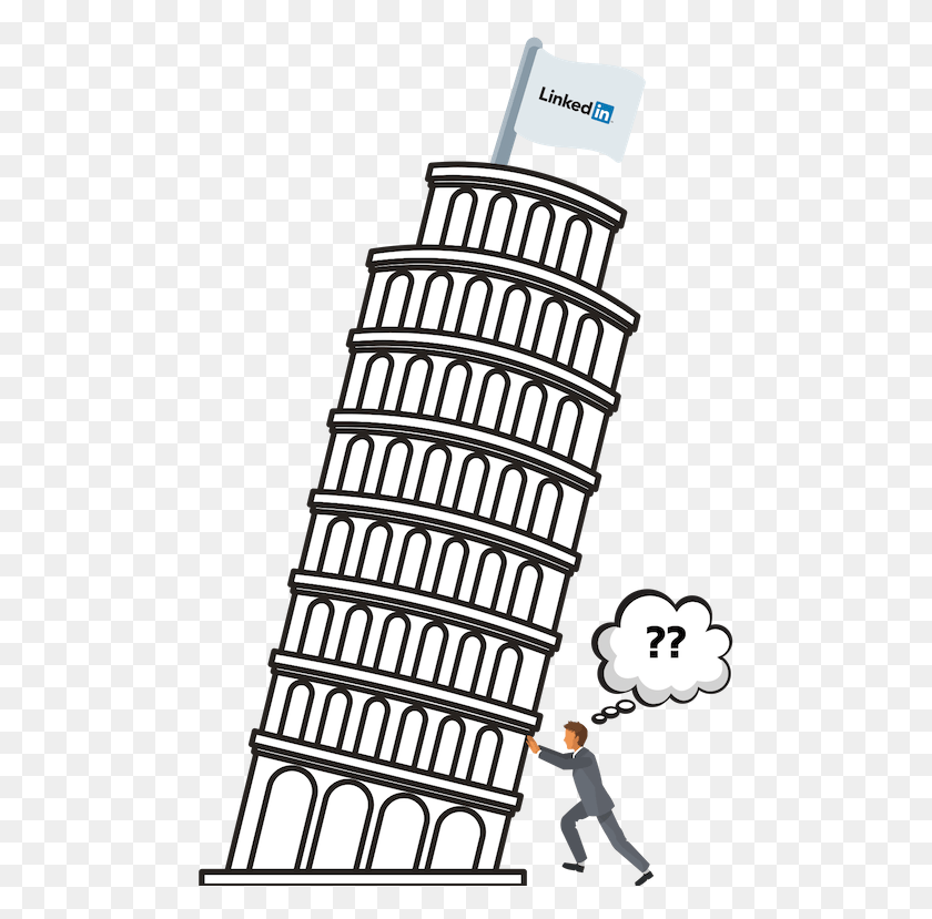 487x769 A Linkedin Profile Is The Foundation For Building Brand Leaning Tower Of Pisa Clipart, Person, Human, Architecture HD PNG Download