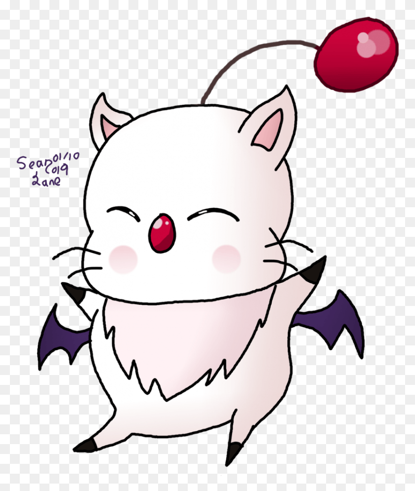 831x997 A Little Moogle Happy To See You Kupo Cartoon, Label, Text, Person HD PNG Download