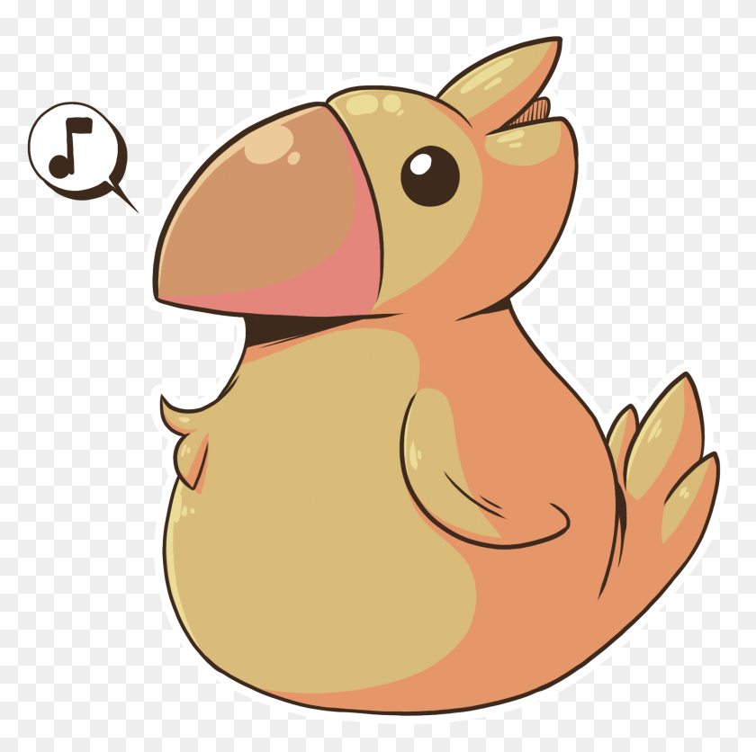 1772x1764 A Little Roundy Chocobo I Drew A While Ago Cartoon, Plush, Toy, Animal HD PNG Download