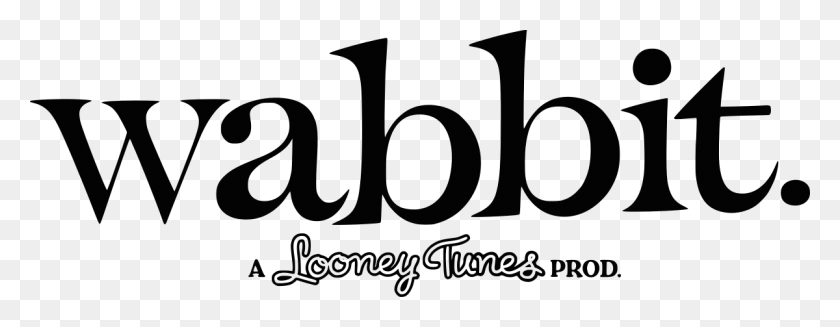 1200x411 Descargar Png A Looney Tunes Prod Wabbit Un Logotipo De Producción De Looney Tunes, Texto, Alfabeto, Número Hd Png