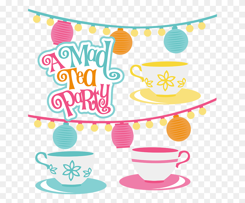 648x634 A Mad Tea Party Svg Scrapbook Collection Svg Files Mad Tea Party Clipart, Label, Text, Paper HD PNG Download