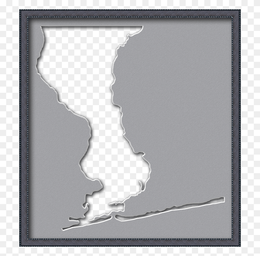 716x768 A Map Of Escambia With A Museum Style Picture Frame Slope, Text, Outdoors HD PNG Download