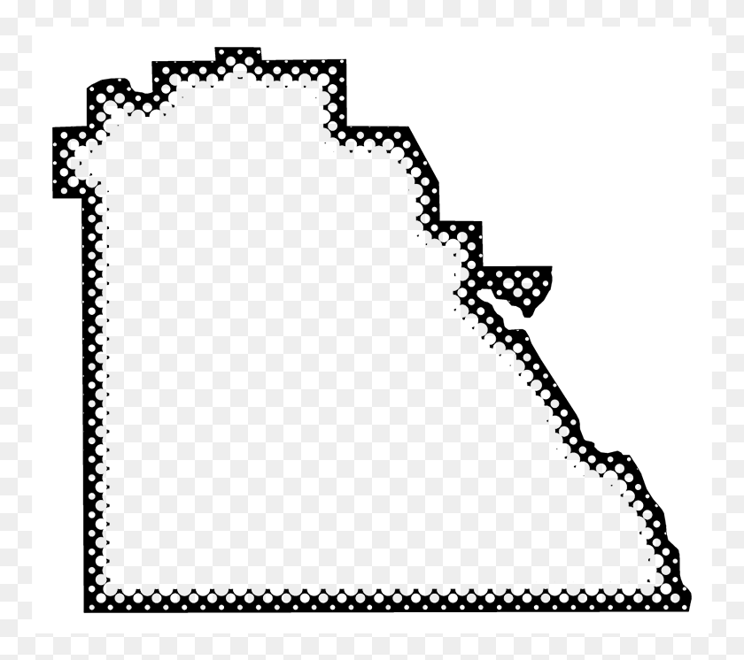 768x686 A Map Of Polk With Dots Reversed Out Of A Black Outline Polk County Shape, Staircase, Graphics HD PNG Download