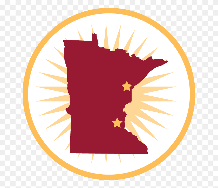 666x666 Descargar Png Mapa Del Estado De Minnesota Con Dos Marcadores Estado Minnesota, Bengala, Luz, Al Aire Libre Hd Png