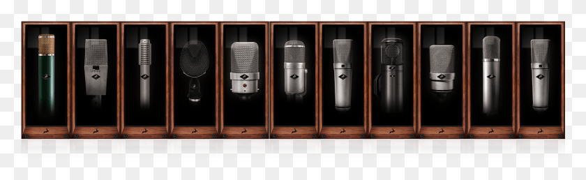 1401x356 A Mic Locker Full Of Classics Microphones Locker, Microphone, Electrical Device, Wristwatch HD PNG Download