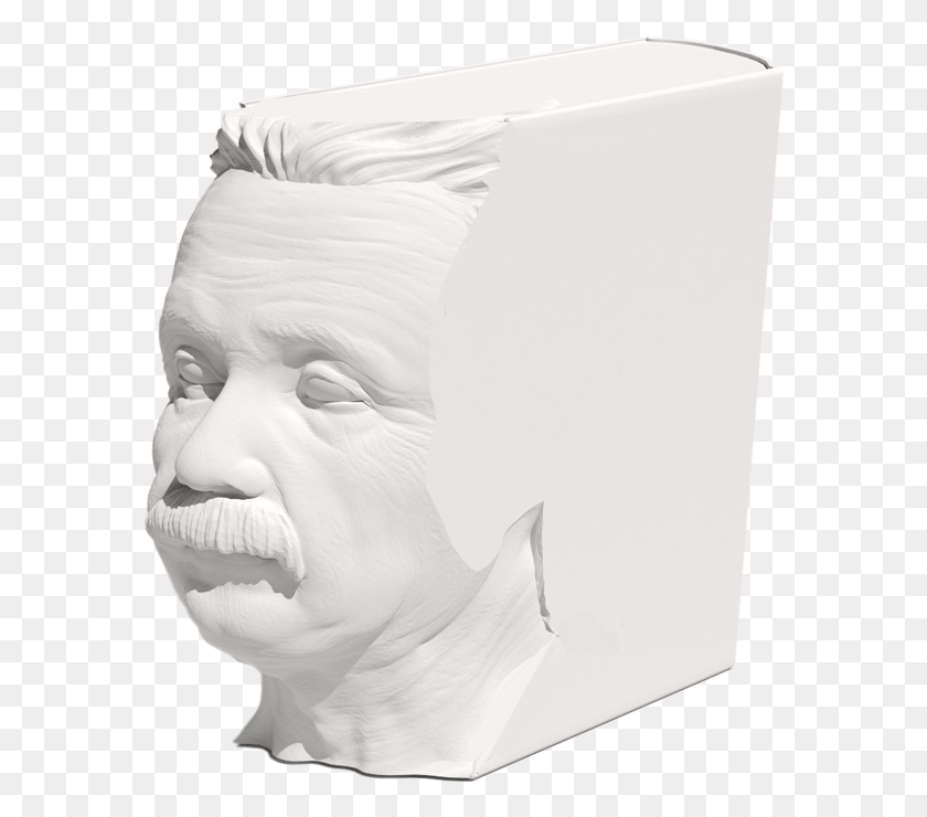584x680 A Model Of The 3d Printed Einstein Book Bust, Diaper, Head, Face HD PNG Download