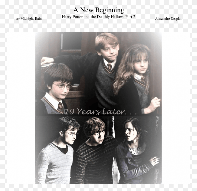 851x822 A New Beginning Harry Potter And Ron And Hermione, Person, Advertisement, Interior Design HD PNG Download