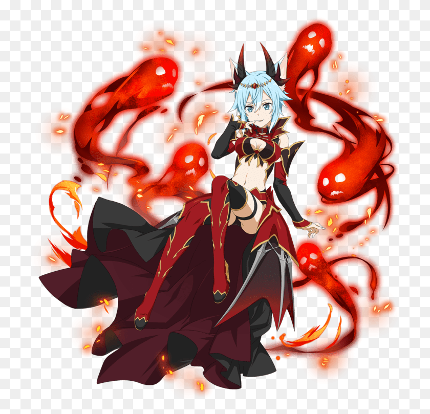 726x749 A New Fiery Banner Fierce Fight In The Inferno Of Sinon Sao Memory Defrag, Crowd, Modern Art HD PNG Download