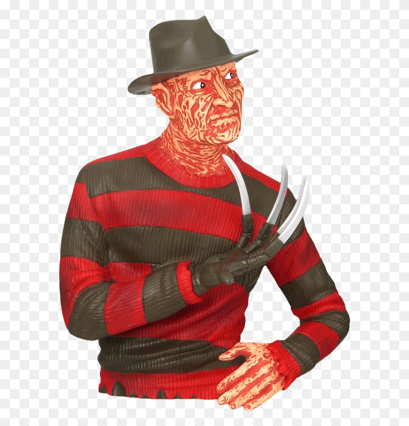 600x816 A Nightmare On Elm Street Freddy Krueger 8 Bust Bank Freddy Krueger Bank, Ropa, Vestimenta, Sombrero Hd Png