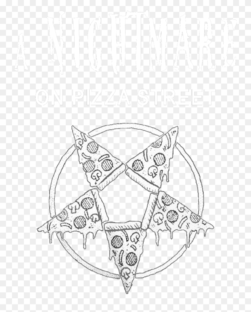 747x986 A Nightmare On Pizza Street Womens Girls Mens T Shirt Goth Aesthetic Transparent, Symbol, Poster, Advertisement HD PNG Download