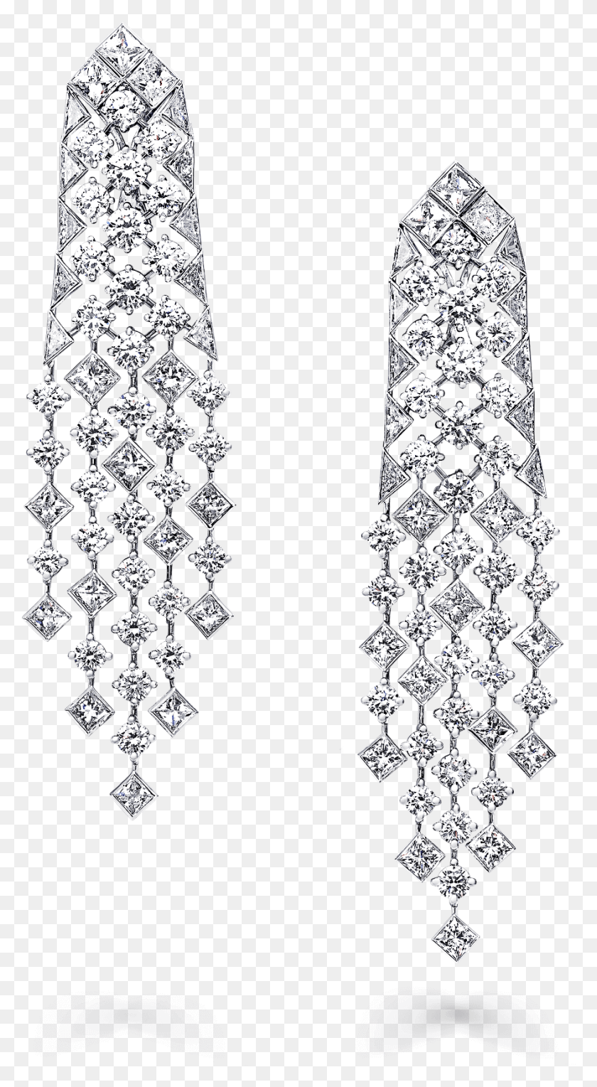 887x1671 A Pair Of Graff Snowfall Earrings Featuring Baguette, Accessories, Accessory, Jewelry HD PNG Download