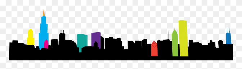 1417x332 A Paper Tour Of The Chicago Skyline Skyline, Text, Symbol, Pillow HD PNG Download
