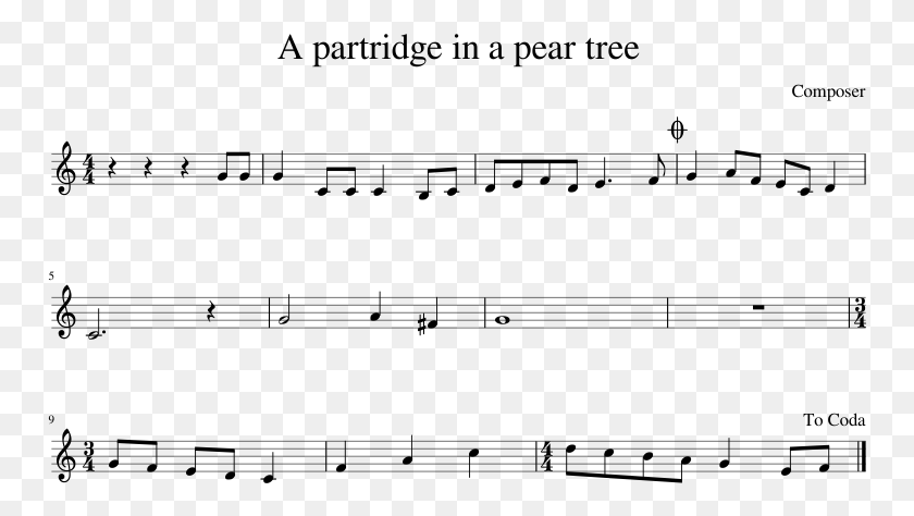 754x414 A Partridge In A Pear Tree Sheet Music Composed By Phone It In Alto Sax Sheet Music, Gray, World Of Warcraft HD PNG Download
