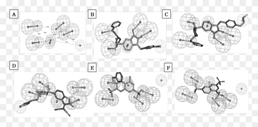 850x387 A Pharmacophore Model Resulted From Hiphop Model Line Art, Vehicle, Transportation, Bicycle HD PNG Download