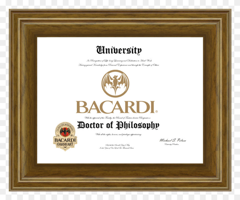 855x701 A Phd In Bacardi Bacardi, Text, Business Card, Paper HD PNG Download