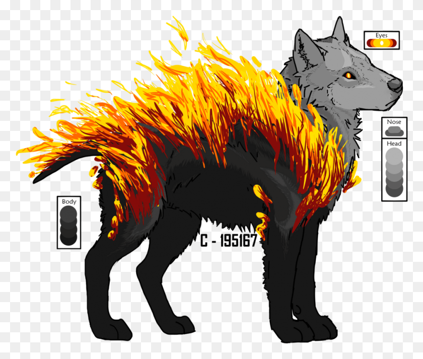 942x789 A Pic Without The Fire Too Illustration, Wolf, Mammal, Animal HD PNG Download