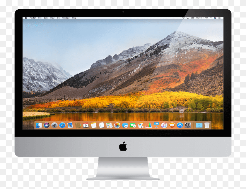 743x588 Изображение, Показывающее Apple Imac С Macos High Sierra, Монитор, Экран, Электроника, Hd Png Скачать