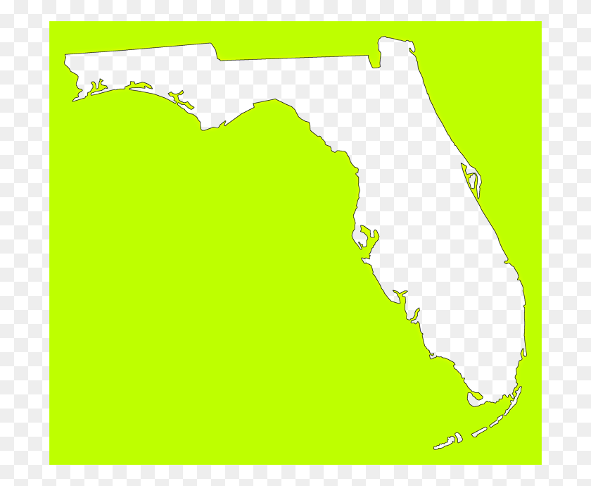 700x630 A Plain Frame Map Of Florida Map Of Florida, Gun, Weapon, Weaponry HD PNG Download