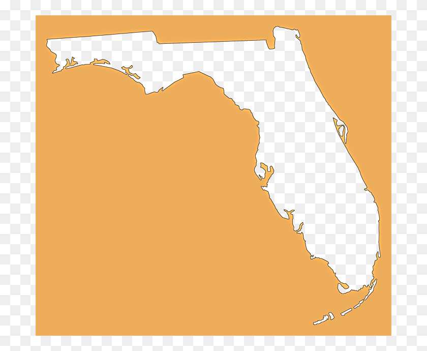 700x630 A Plain Frame Map Of Florida Transparent Florida, Gun, Weapon HD PNG Download