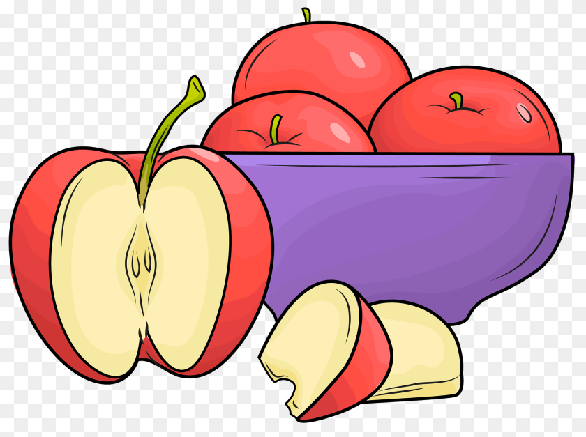 1920x1433 A Plate Of Apples Clipart, Apple, Produce, Plant, Fruit PNG