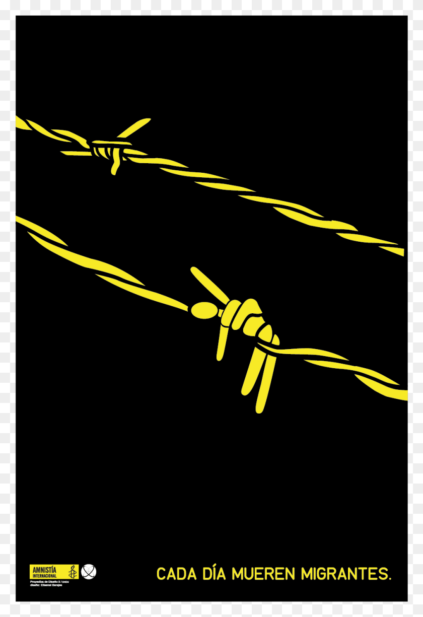 944x1411 Плакат, Который Я Разработал Для Колючей Проволоки Amnesty International, Проволока Png Скачать