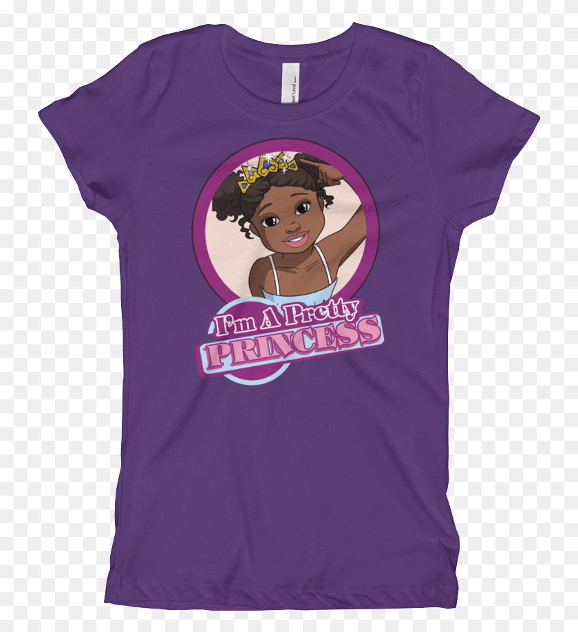 733x858 A Pretty Princess T Shirt For African American Girl, Clothing, Apparel, T-shirt HD PNG Download