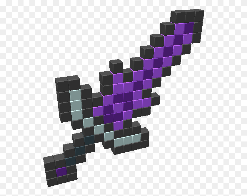 550x605 A Purple Minecraft Sword Purple Sword In Minecraft, Toy, Crystal, Sphere HD PNG Download