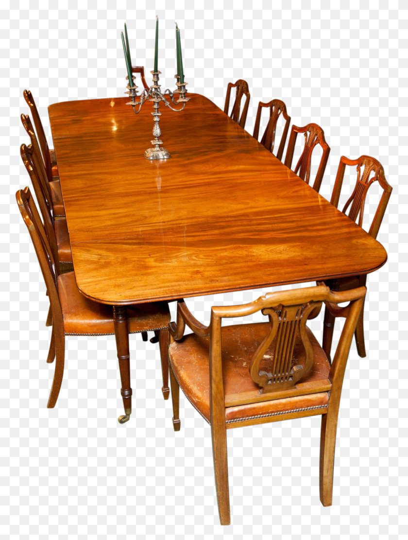 1345x1814 A Rare English Antique Mahogany Campaign Dining Table, Chair, Furniture, Dining Table HD PNG Download