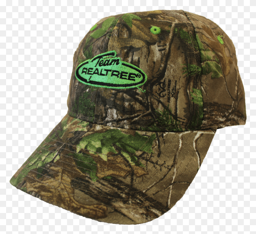 809x736 A Realtree Camo Cap With Green Accent Patch And Matching Baseball Cap, Clothing, Apparel, Hat HD PNG Download